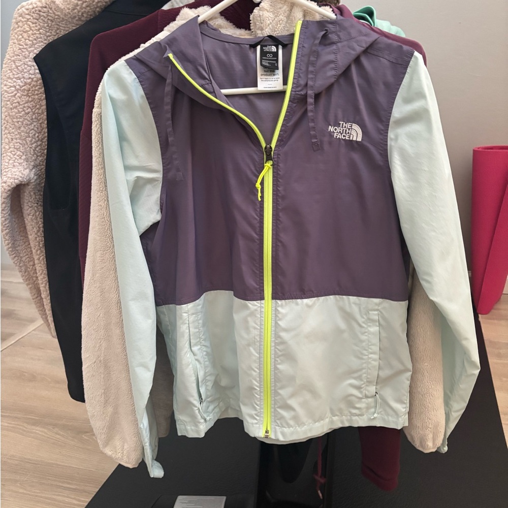The North Face Colorblock Jacket - Purple and Light Blue